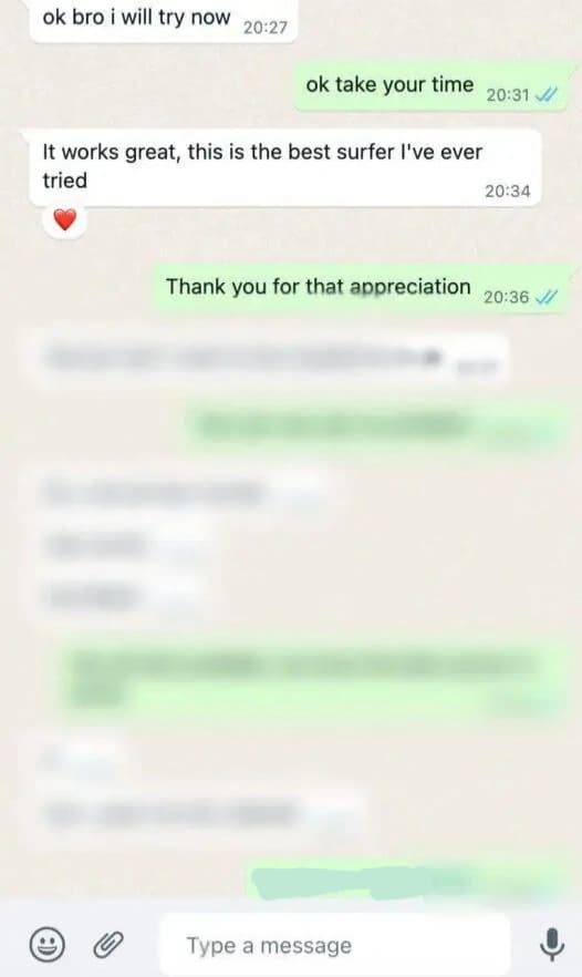 Customer feedback conversation